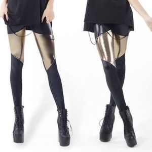 BLACKMILK SPARTANS LIQUID GOLD LEGGINGS metallic